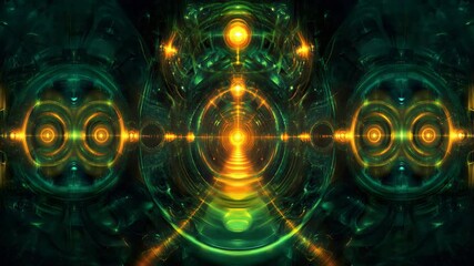 Fototapete - Vibrant green and yellow abstract background design with textures and patterns for modern art projects