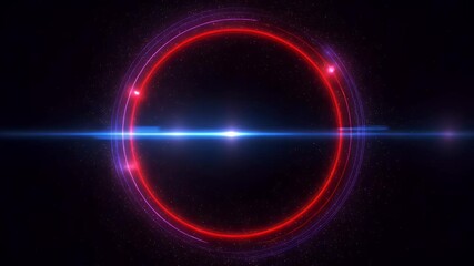 Wall Mural - Abstract circular graphic with vibrant light effects