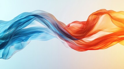 Poster - Fluid motion of colorful waves in abstract art digital creation modern design creative environment dynamic viewpoint