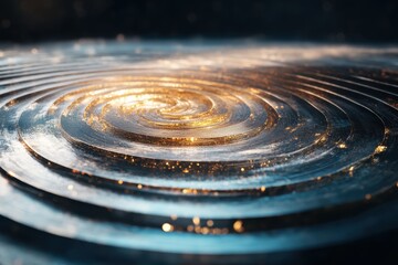 Poster - Captivating spiral waves cosmic space digital art mystical environment close-up view abstract concept