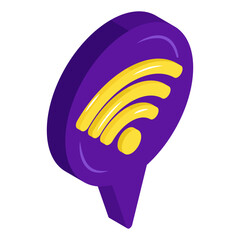 Wall Mural - creative design icon of wifi location