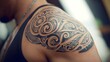 © Ounseng - Maori tattoo design with swirling traditional patterns