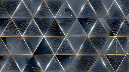 Poster - Abstract vector pattern, repeat geometric triangle mosaic background