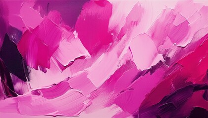Poster - abstract magenta and pink oil paint texture with bold brushstrokes for modern web design, branding, or art print background

