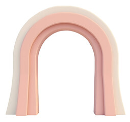 Poster - Pastel archway with soft pink and cream colors creating gentle and calm atmosphere