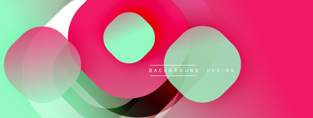 Poster - Abstract fluid shapes, vibrant colors blend. Modern design elements create dynamic composition. Gradient effects enhance visual appeal.