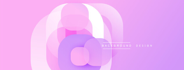 Aufkleber - Abstract pink purple layers create dynamic visual effect. Soft gradients suggest depth, modern design elements present.