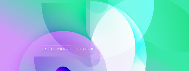 Aufkleber - Abstract fluid shapes, vibrant colors blend. Modern design, gradients create dynamic visual effect. Background features soft curves, light transitions.
