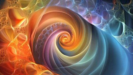 Fototapete - Intricate spiral design with elegant curves and dynamic flow creating a captivating visual experience
