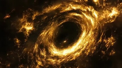 Poster - Stunning spiral galaxy featuring a black hole at its core surrounded by brilliant starry background