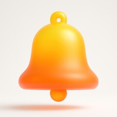 Poster - vibrant orange bell illustration.