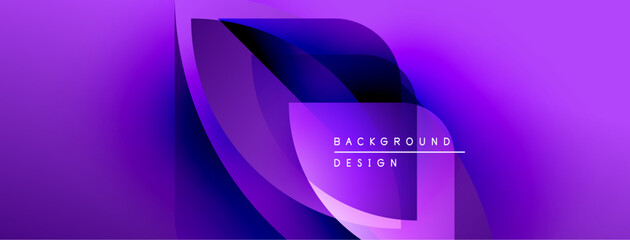 Poster - Abstract purple design features flowing shapes, gradients. Text reads background design. Modern, vibrant visual element.