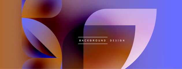 Aufkleber - Abstract fluid shapes, vibrant colors blend. Gradient design creates modern visual impact. Smooth transitions, dynamic composition.