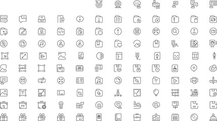 Programming and Coding Icon Set – Software Development, Developer Tools, and Tech Symbols in Vector Format for Apps, Websites, and UI Design