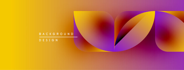 Poster - Abstract gradient design. Vivid colors blend, creating dynamic visual effect. Modern, flowing shapes suggest movement, energy.