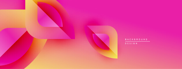 Poster - Abstract vibrant design. Gradient colors blend, creating dynamic flowing shapes. Modern background suitable for digital projects.