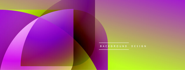 Leinwandbilder - Abstract vibrant gradients overlap, creating dynamic visual effect. Yellow, purple, magenta hues dominate composition. Modern design element.