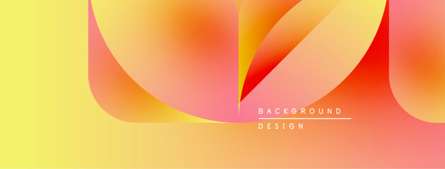 Leinwandbilder - Abstract vibrant gradients form flowing shapes. Warm colors dominate, creating dynamic visual effect. Text reads background design.