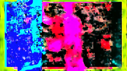 Poster - abstract art composition: an abstract composition with vibrant colors, featuring a dynamic interplay