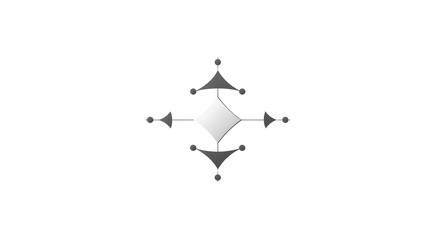 Poster - geometric pattern: a minimalist grayscale graphic, featuring an elegant geometric arrangement. a sop