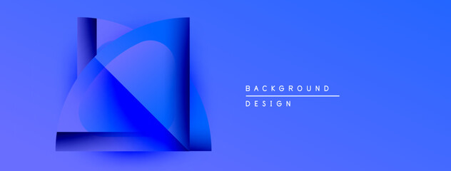 Leinwandbilder - Abstract blue layers create dynamic composition. Gradient shades suggest depth, modern aesthetic. Minimalist design, clean presentation.
