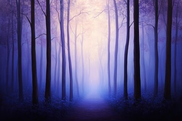  Dreamy blue forest