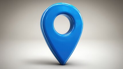 Poster - A blue map pin on a gray background representing global wage fairness in the context of technological advancements and metrics