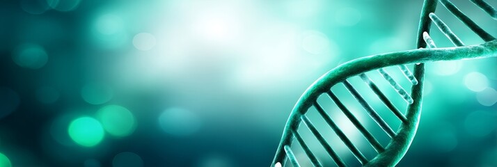 Poster - Blue White Hues DNA Helix - Genetic code, scientific research, life science, biological structure, medical innovation. Represents the complexity and beauty of life's blueprint