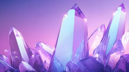Poster - Colorful and shimmering crystals displaying a variety of shapes and textures in natural light setting