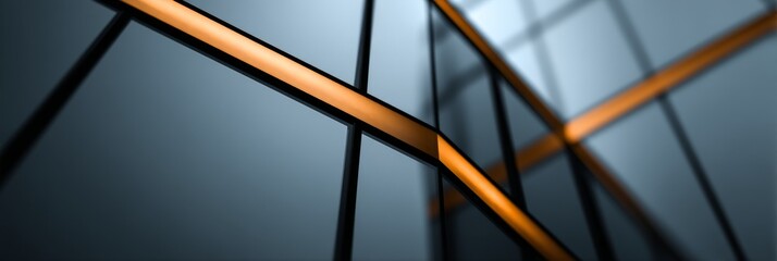 Poster - Modern Facade Geometry - Abstract symbolizing urban architecture, design innovation, contemporary aesthetics, structural integrity, and technological advancement