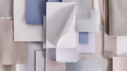 Poster - Neutral Tones Abstract Collage: Paper Textures - Abstract minimal collage featuring various neutral paper textures. Symbolizing simplicity, elegance, sophistication, calmness, and serenity