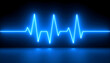 © taa - Abstract Blue Neon Pulse Line on Dark Background