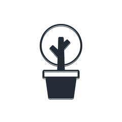 Poster - Black Tree icon isolated on white background. Forest symbol. Vector