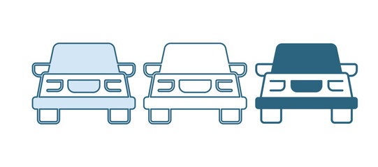 Poster - Blue Car icon isolated on white background. Vector