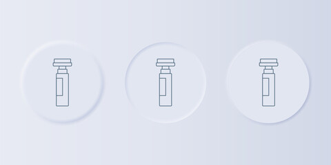 Aufkleber - Grey Marker pen icon isolated on grey background. Set icons in square buttons. Vector