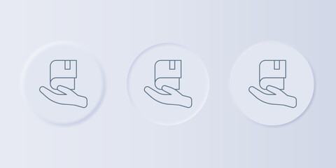Poster - Grey Book donation icon isolated on grey background. Set icons in square buttons. Vector