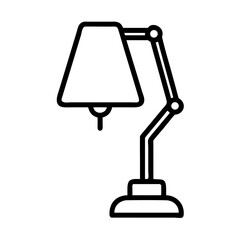 Poster - Minimalist Outline Adjustable Table Lamp Desk Light Illumination Icon