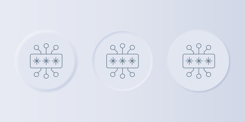 Aufkleber - Grey Cyber security icon isolated on grey background. Closed padlock on digital circuit board. Safety concept. Digital data protection. Set icons in square buttons. Vector