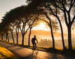 © crist.cort - Persona en bicicleta al atardecer