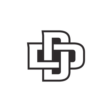 Letter D logo design. Initial D Abstract symbol.