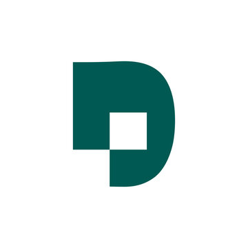 Letter D logo design. Initial D Abstract symbol.