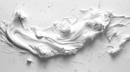 Aufkleber - Abstract White Paint Swirl Texture on Blank Background