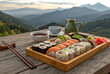 © Stock Image Paradise - International Sushi Day Celebration – Japanese Cuisine with Fresh Rolls, Nigiri, and Chopsticks