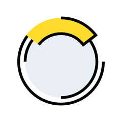 Poster - Futuristic Circle HUD Element. Modern Circular Interface Frame Design. SciFi Circle Graphic Overlay Template.