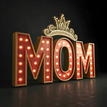 maternal majesty isolated 3d mom word on png background