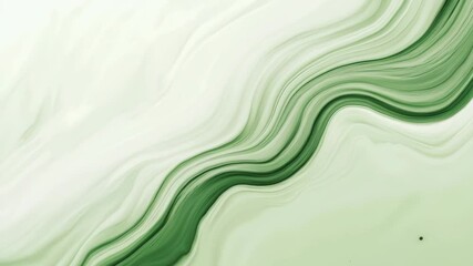 Fototapete - Dynamic green and white fluid design flowing smoothly, creating mesmerizing wave-like pattern with organic movement, representing contemporary artistic visual aesthetic
