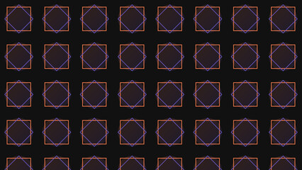 Fototapete - Vibrant neon geometric shapes create a seamless abstract pattern, ideal for modern wallpaper or textile design with a futuristic light effect
