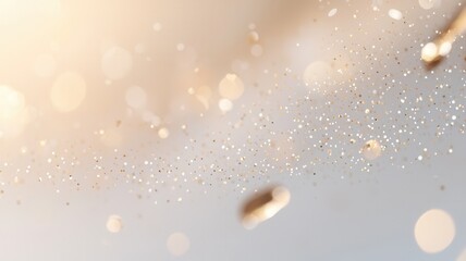 Aufkleber - Golden waves cascading shimmering across softly glitter surface, embodying luxurious glamour and elegant abstract aesthetic