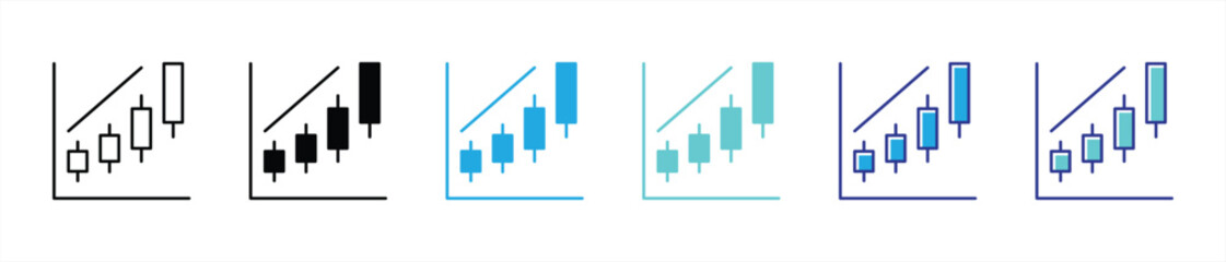 Poster - elevating market insight icon set. candlestick chart for financial analytics, stock trading, data tr