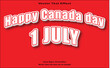 © Afroza - Happy Canada Day  1 July 3d Text Effect.